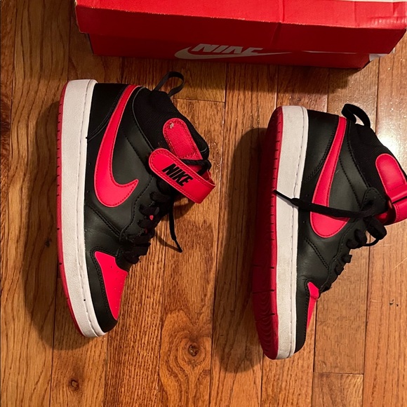 Nike Black and Pink High-Top Sneakers - Picture 4 of 9